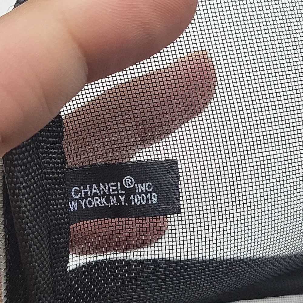 New, Chanel Beauty Mesh Tote & cosmetic pouch